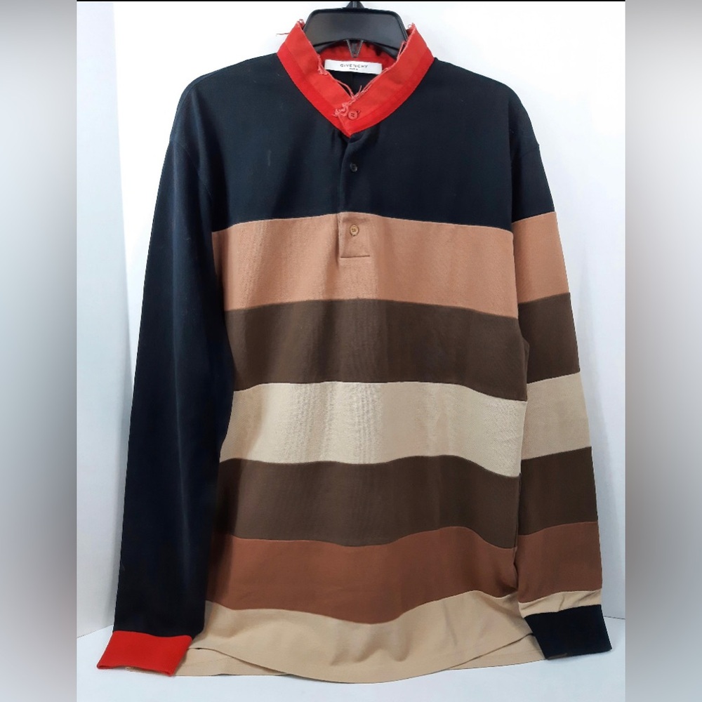 Givenchy long sleeve Rugby Polo shirt. Size large